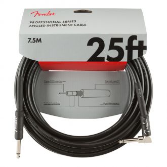 Fender Professional Series Instrument Cable Straight/Angle 25' Black