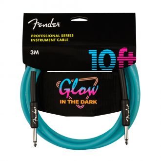 Fender Professional Glow in the Dark Blue 3m Instrument Cable
