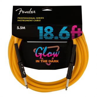 Fender Professional Glow in the Dark Orange 5.5m Instrument Cable