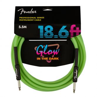 Fender Professional Glow in the Dark Green 5.5m Instrument Cable